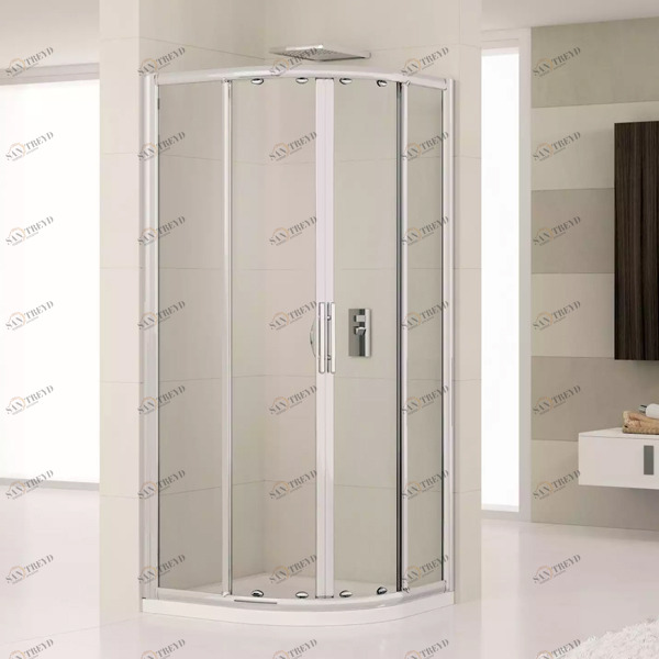 Душевой уголок 80x80 LUNES R Novellini LUNES с серебристым профилем LUNESR801B