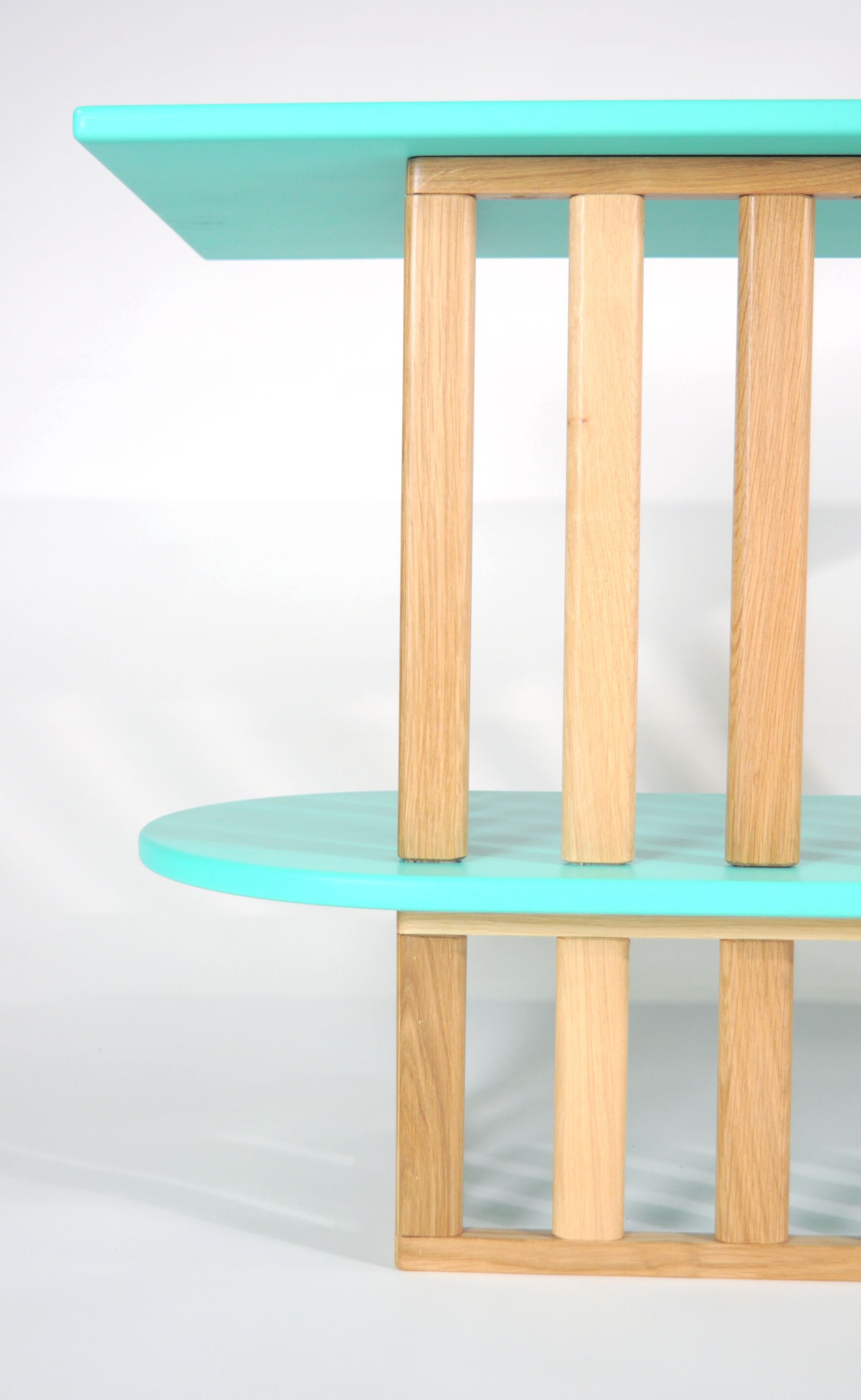 Книжный шкаф из массива дерева с двумя полками Medulum ARCH-00025873 - Вид №4