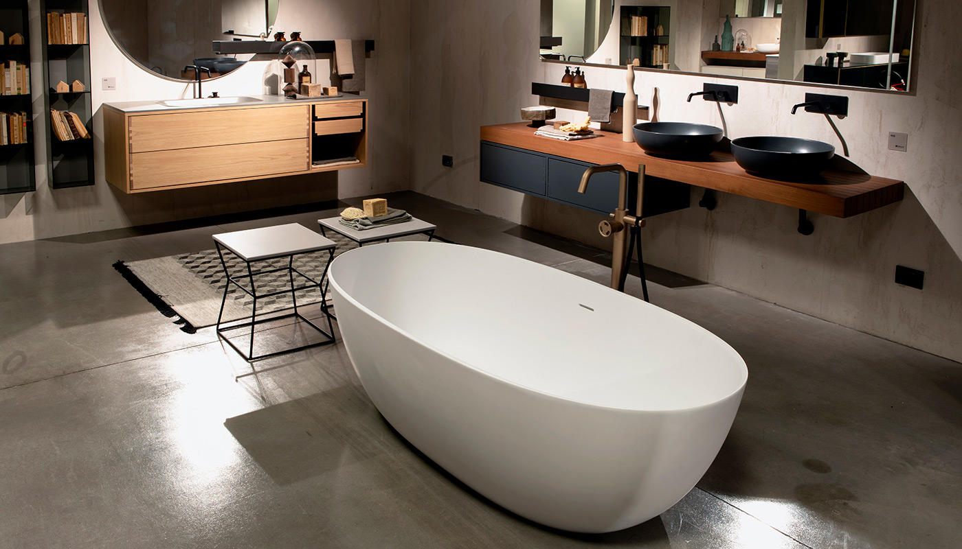 ED-ST24 Edone Ванны Ray Луч Ванна с переливом и сливом click-clack с крышкой из полированного хрома  - Вид №2