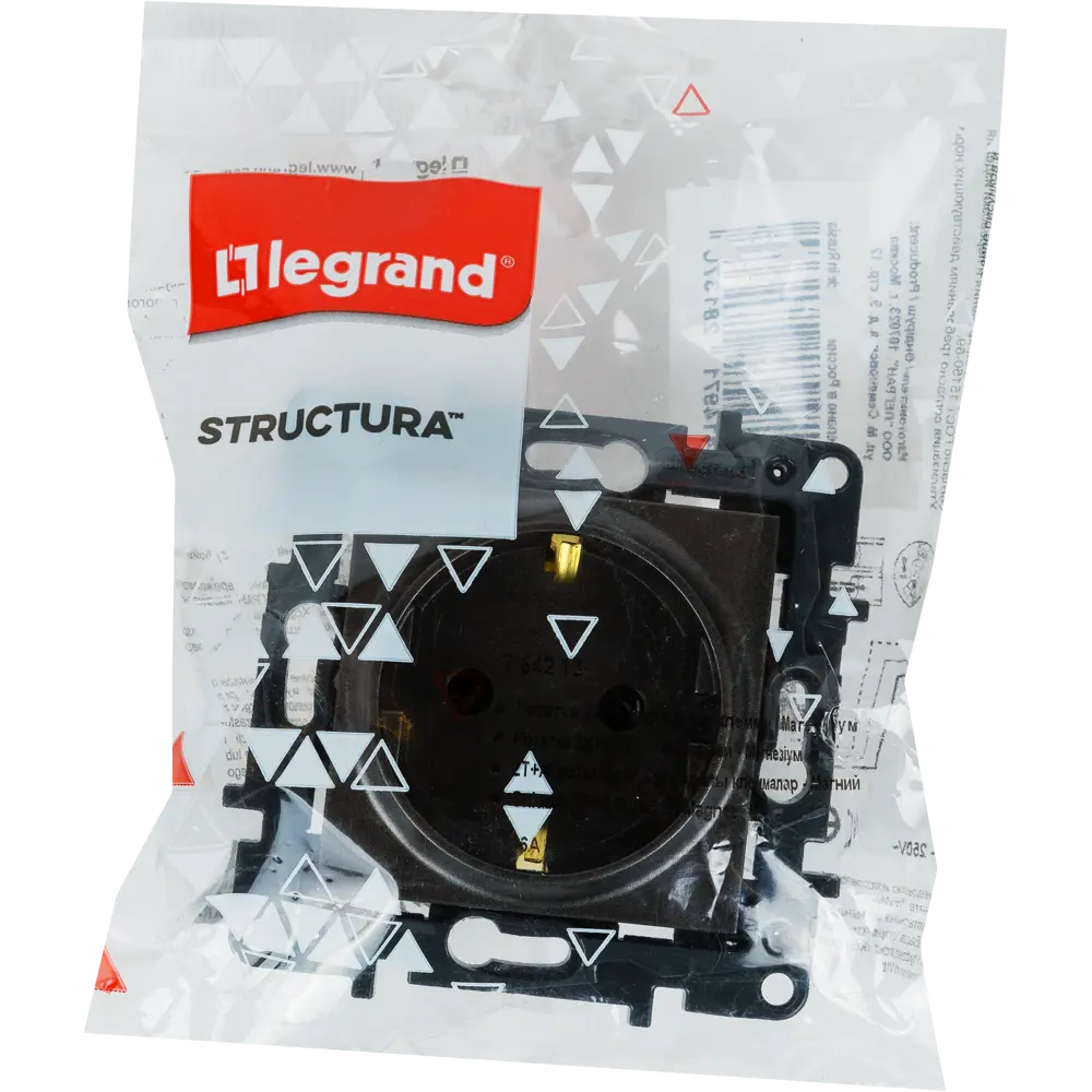 Розетка с заземлением - Legrand Structura - без шторок 16А 250В винтовые зажимы - магнезиум 82064595 STLM-2106703 - Вид №4