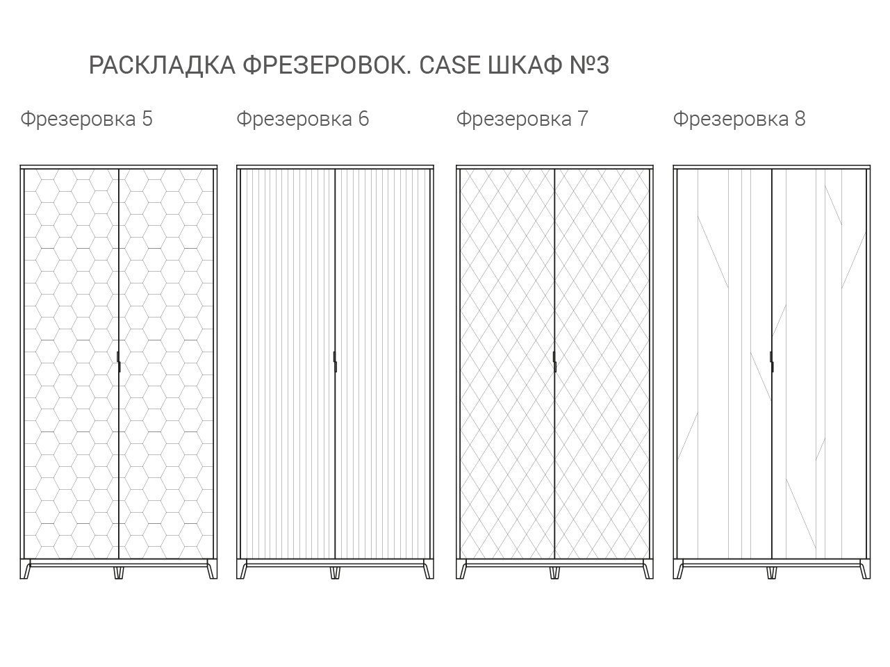Шкаф распашной двухдверный желтый Case №3 THE IDEA  210426 Желтый  - Вид №7