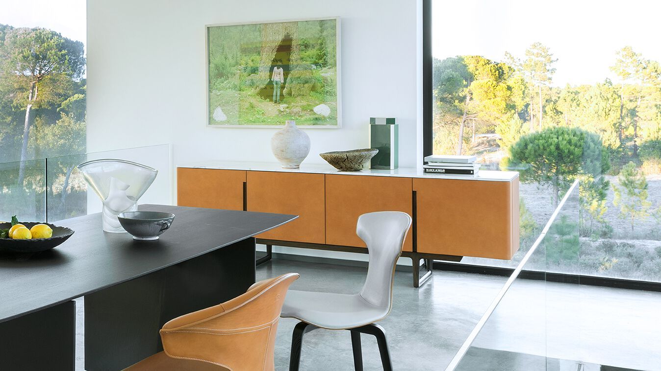 Кожаный шкаф Poltrona Frau коллекция-мебель и аксессуары ARCH-00011376 - Вид №1