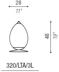 Aiardini Настольная лампа из дутого стекла ручной работы Cocò COCO sun-id-1484142 - Вид №1