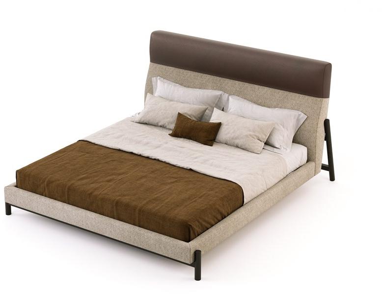 Domkapa Двуспальная кровать из ткани с мягким изголовьем sun-id-1364028 - Вид №3