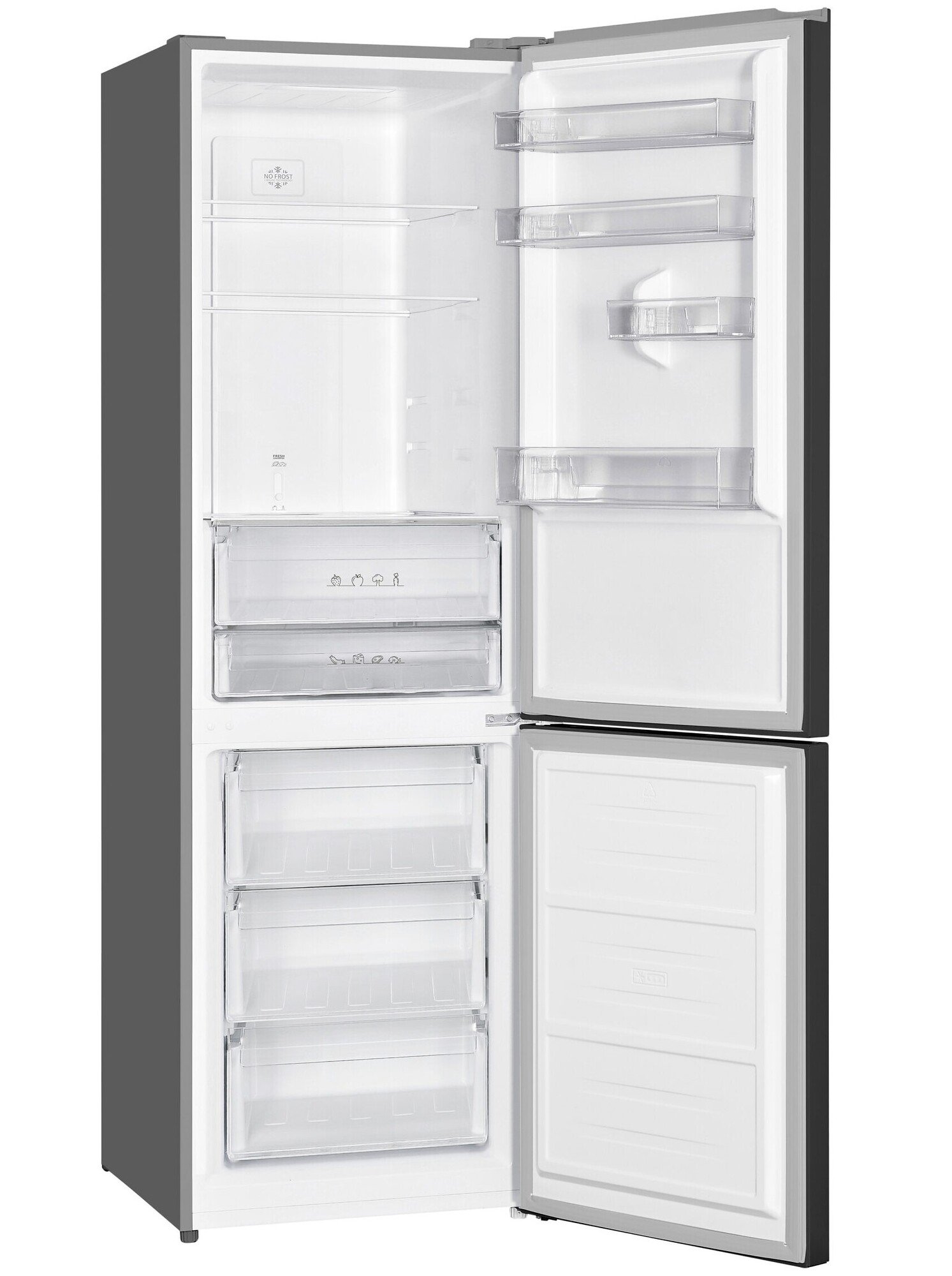 9196725 Холодильник с морозильником   WILLMARK RFN-487DIGT серый STDN-0065930 - Вид №1