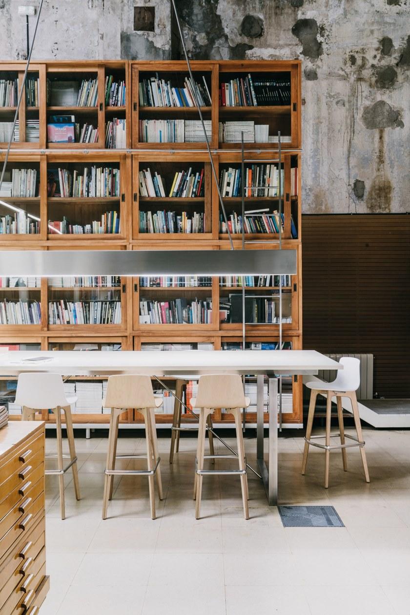 ENEA Высокий деревянный табурет со спинкой Lottus wood sun-id-1429751 - Вид №5