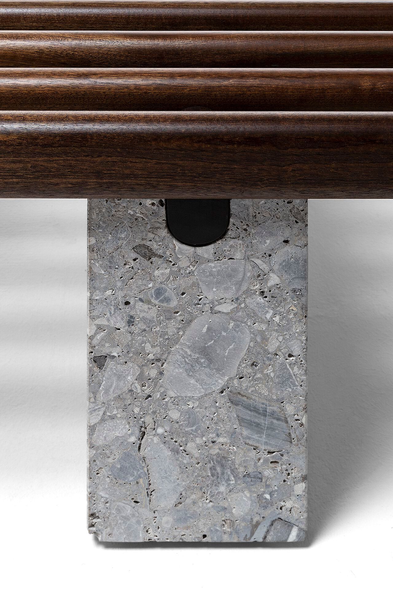 Низкий садовый столик из красного дерева и мрамора Exteta Panarea ARCH-00090767 - Вид №4