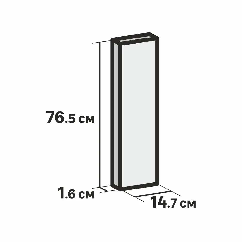 Фасад для кухонного шкафа Пласт 14.7x76.5 см Delinia ID ЛДСП цвет серый 82010212 STLM-2050415 - Вид №6