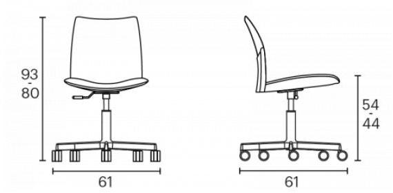 ENEA Офисное кресло из ткани с 5 спицами на колесиках Global sun-id-1502855 - Вид №2