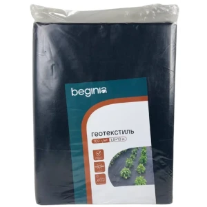 BEGINIA Геотекстиль мульчирующий 100 г/м² 1.6х10 м черный для сада и огорода 89404359