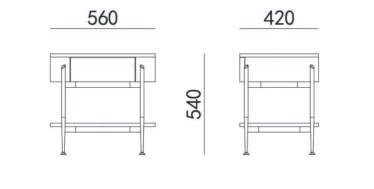 Овальная тумбочка из шпона HC28 maison HOOP ARCH-00123281 - Вид №2