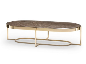 Мраморный овальный журнальный столик