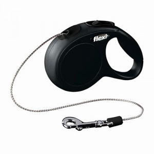 ПР0030999 Рулетка для собак Classic Basic Mini (до 8кг) трос 3м черная Flexi