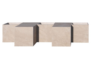 Спеченная каменная скамья со встроенной плантатором