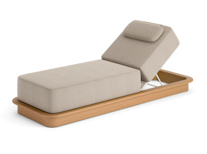 Садовая кровать с откидной спинкой из ткани