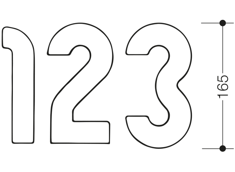 702.165.4 номера домов HEWI Türzubehör  - Вид №3