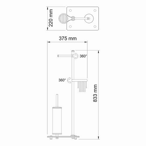 K-1234 Комбинированная напольная стойка WasserKRAFT  - Вид №2