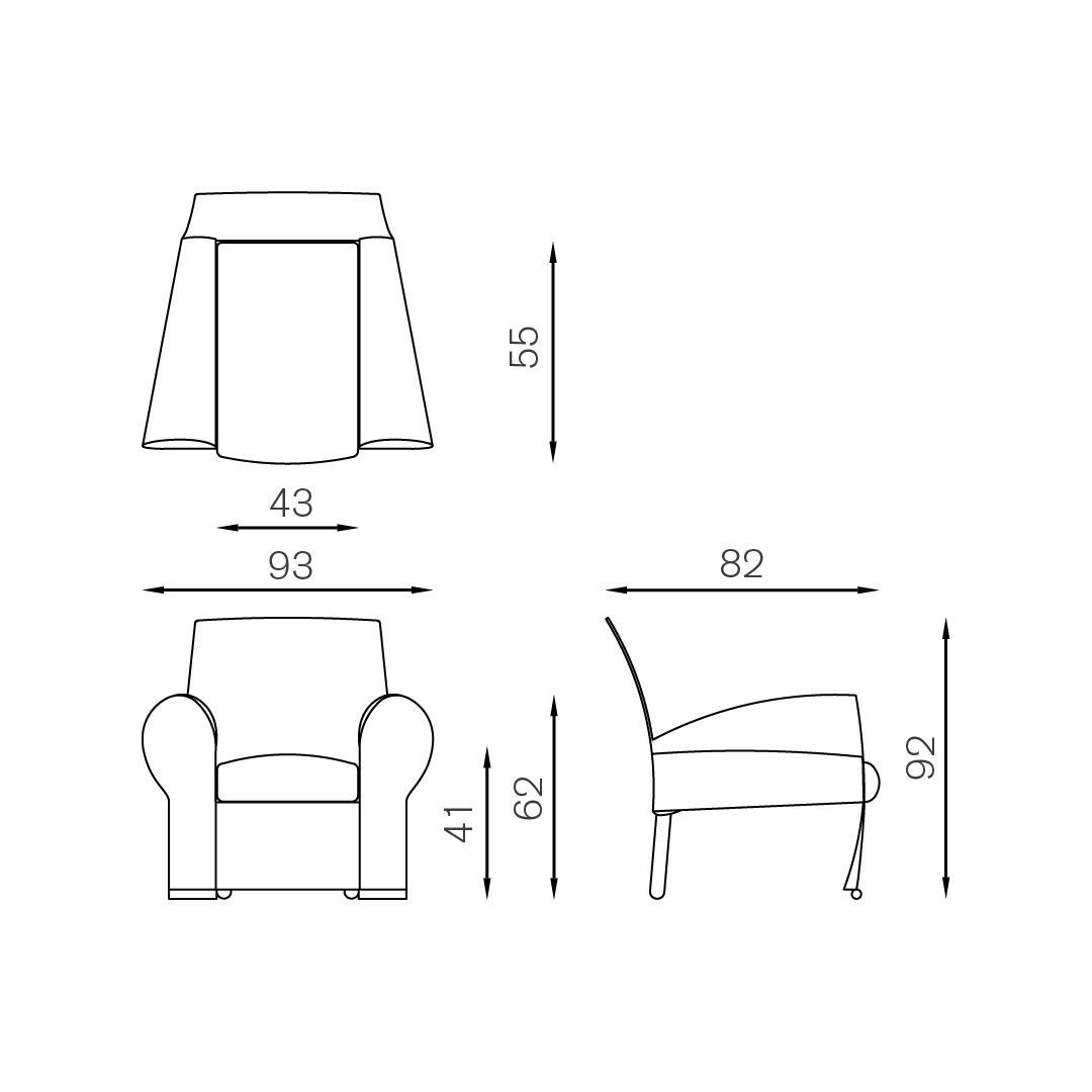 Полиуретановое кресло с подлокотниками BALERI ITALIA RICHARD III ARCH-00103957 - Вид №12