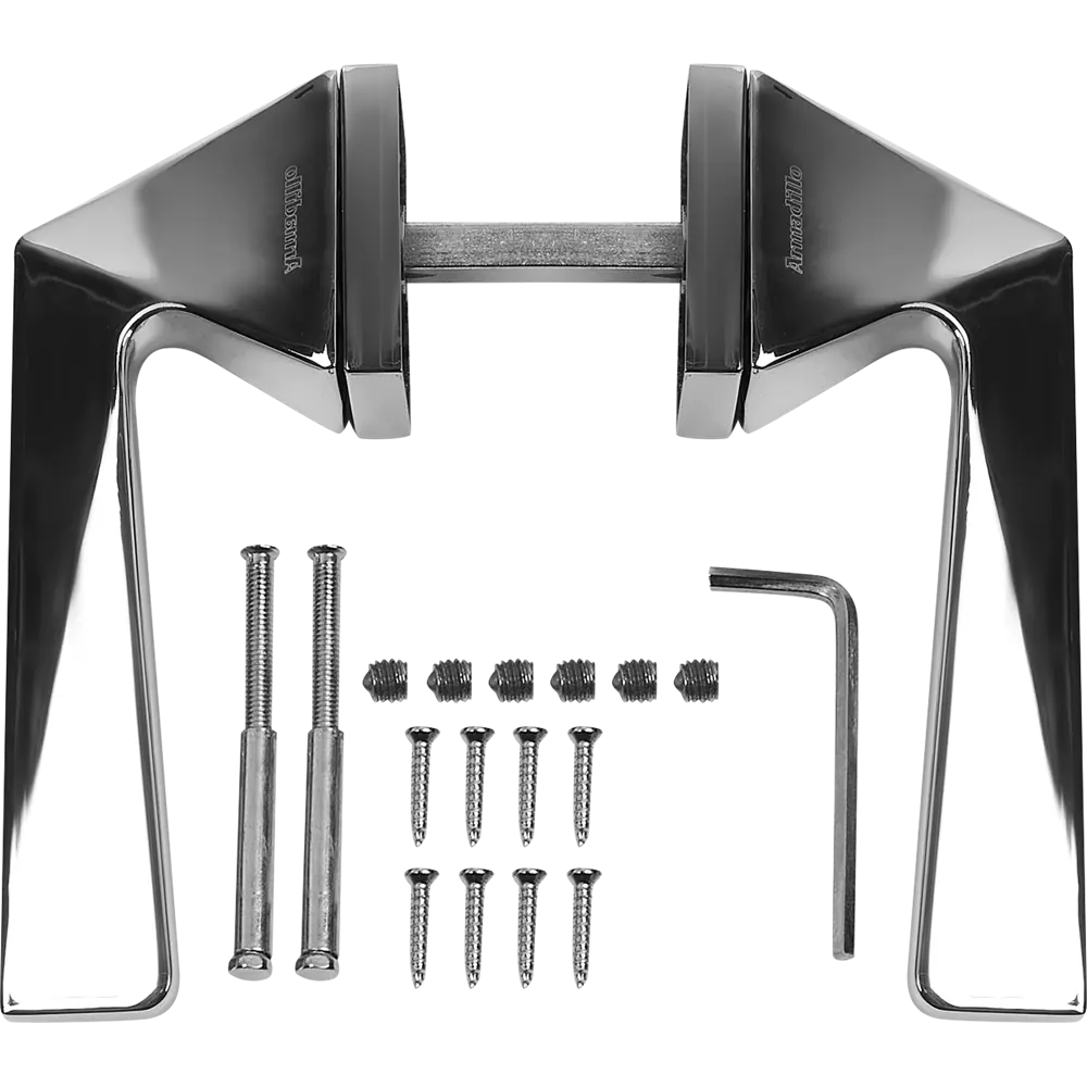 Ручка дверная Armadillo Iron UCS без запирания ЦАМ гальваническое покрытие цвет хром STLM-2207861 - Вид №1