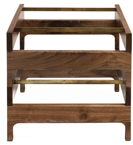 BassamFellows Сервисный столик из массива дерева с подносом Tray Cb-33 - Вид №4