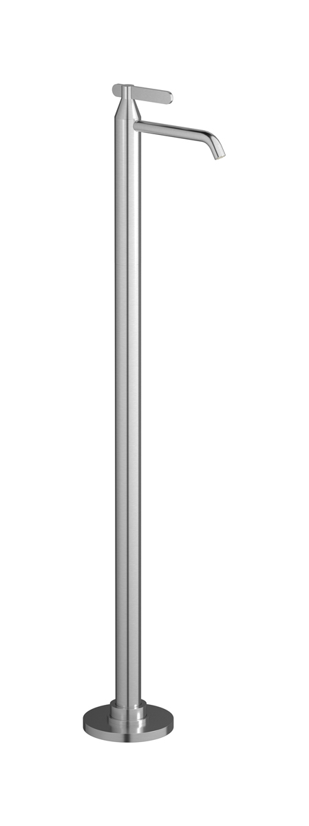 Высокий смеситель для напольной раковины в комплекте с донным клапаном. WE ARE IB oh210cc Brushed Nickel Soho