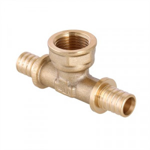 VTm.432.G.160416 Фитинг аксиальный  – тройник надвижной с переходом на внутреннюю резьбу Valtec 16 мм x 1/2" x 16 мм