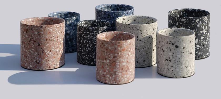 Bentu Design Ваза в венецианском терраццо Hui C333401- c333402  - Вид №3