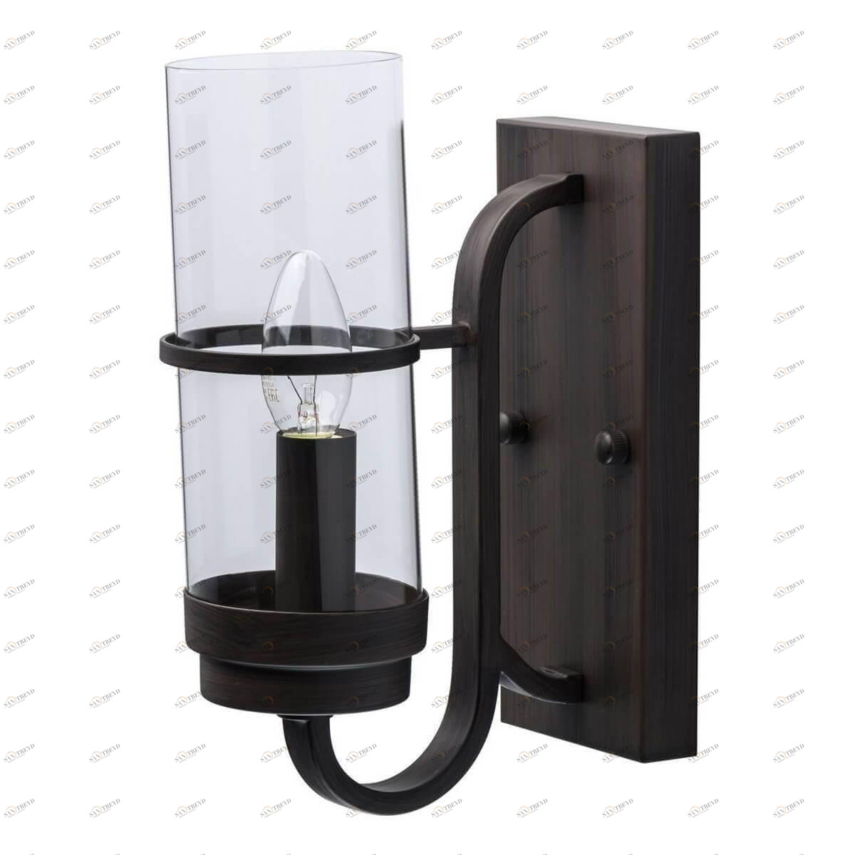 Бра со стеклянным плафоном черное "Замок" 249028501 MW-LIGHT ЗАМОК 00-3929539 Прозрачный;черный 