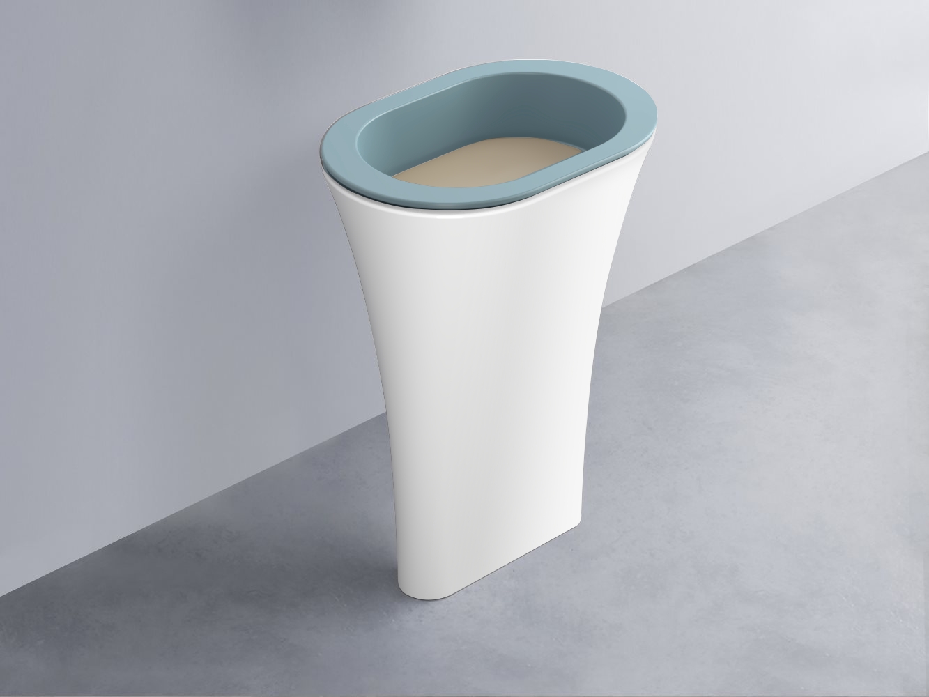 AMLA65-PL+AMPILO-AV+AMCOLO-BL Раковина Amedeo Ovale отдельностоящая cielo Enjoy + Amedeo Ceramica Cielo