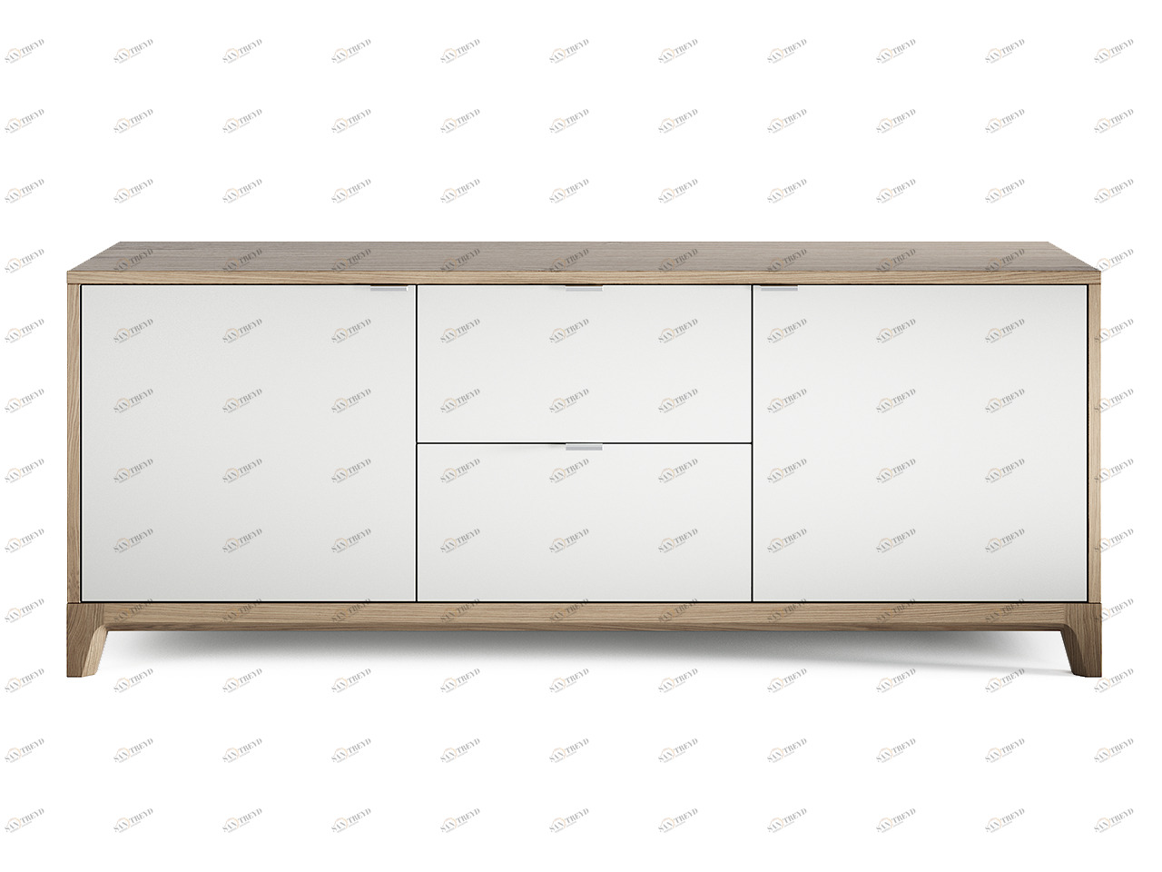 Тумба под телевизор с ящиками молочная Case THE IDEA  210242 Бежевый;белый 