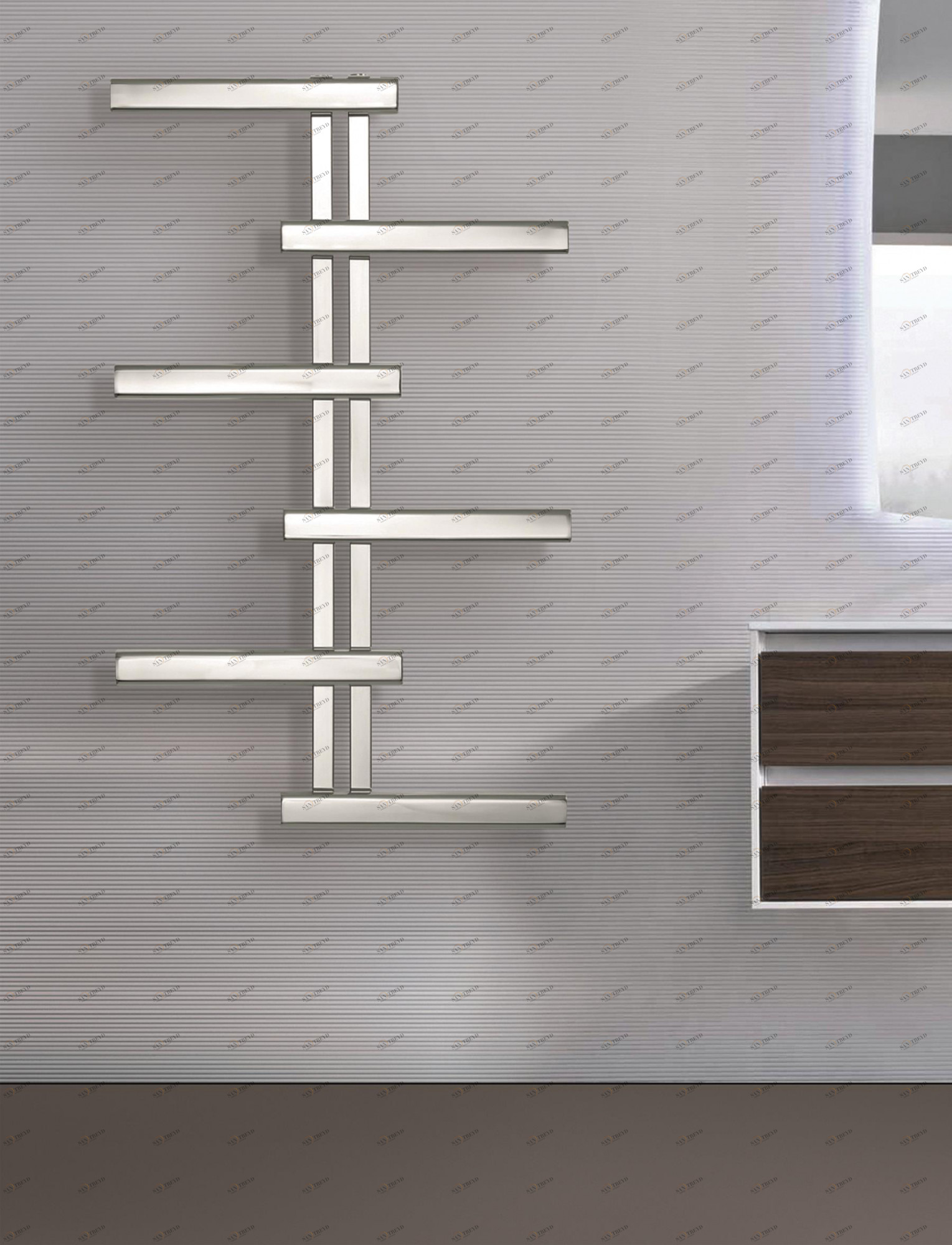 Полотенцесушитель Hammam MERCURY Stainless steel  комбинированный; электрический или водяной Сталь 