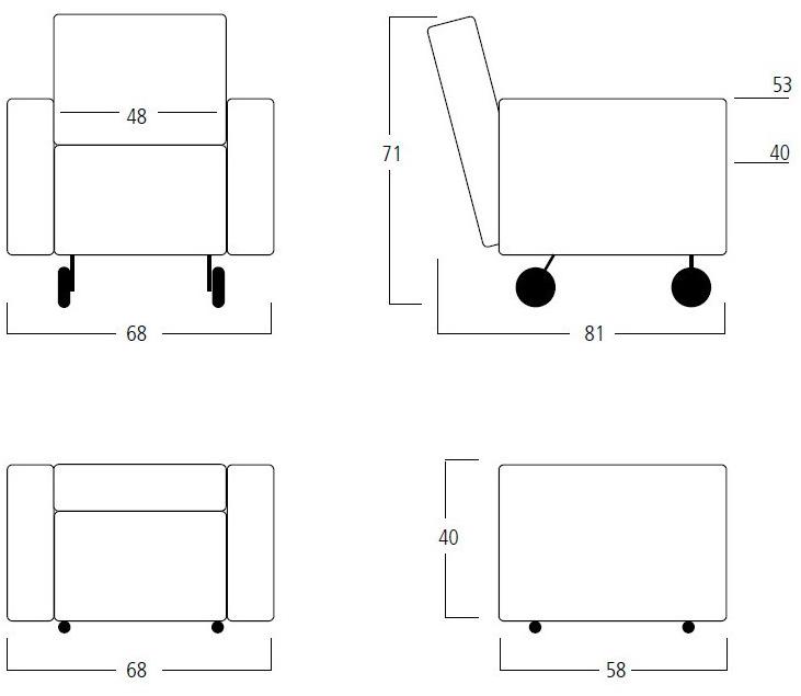 Egoitaliano Пуф / кресло из ткани sun-id-1399087 - Вид №5