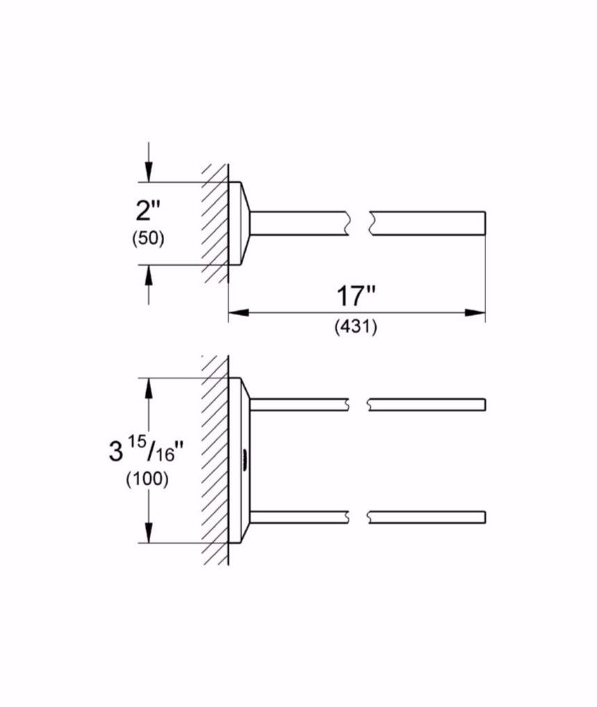 Держатель для полотенца GROHE Allure Brilliant, двойной, хром (40496000) - Вид №1