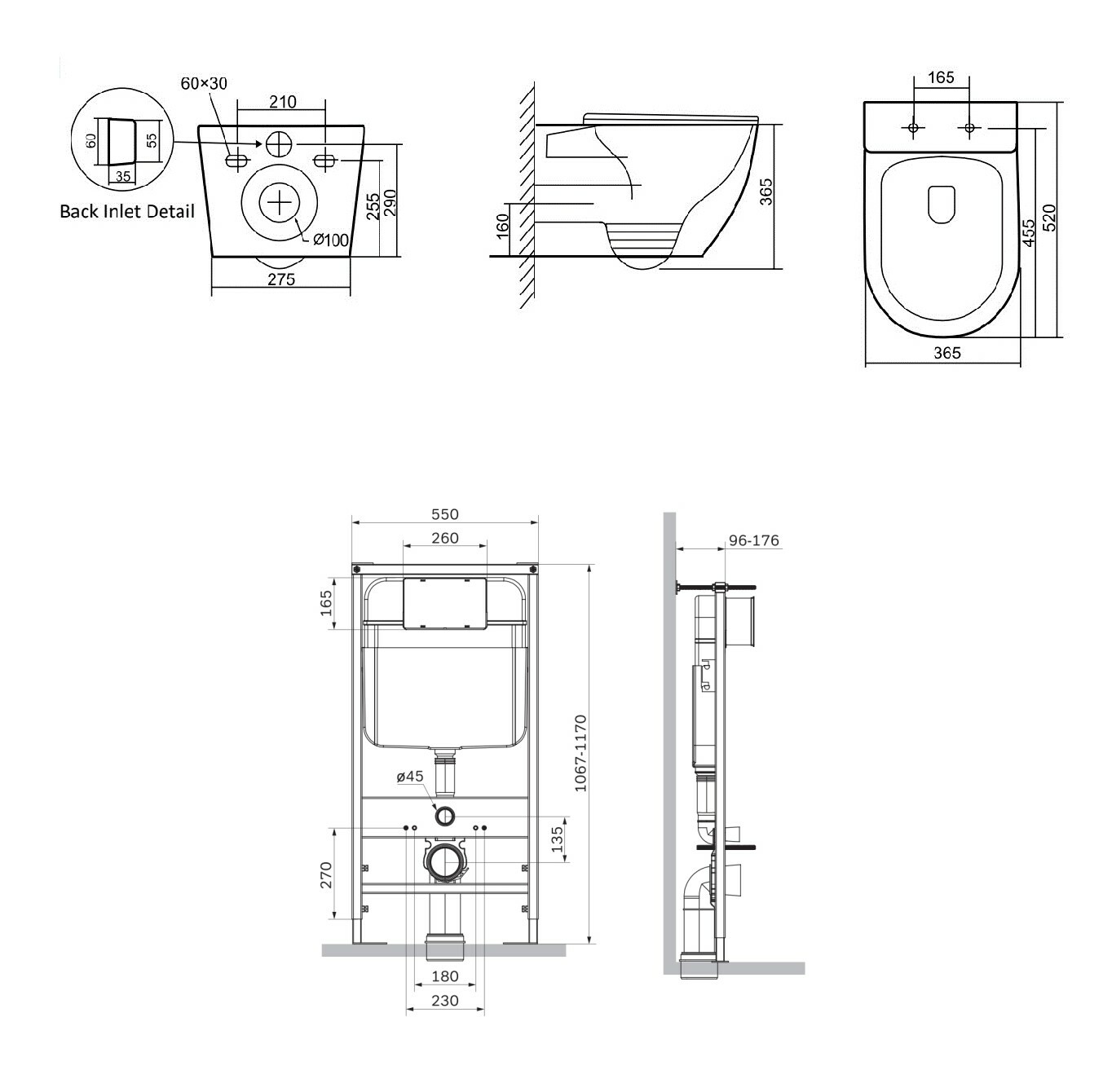 Подвесные унитазы SL-5025MB+SL-03 SANTILINE  - Вид №1