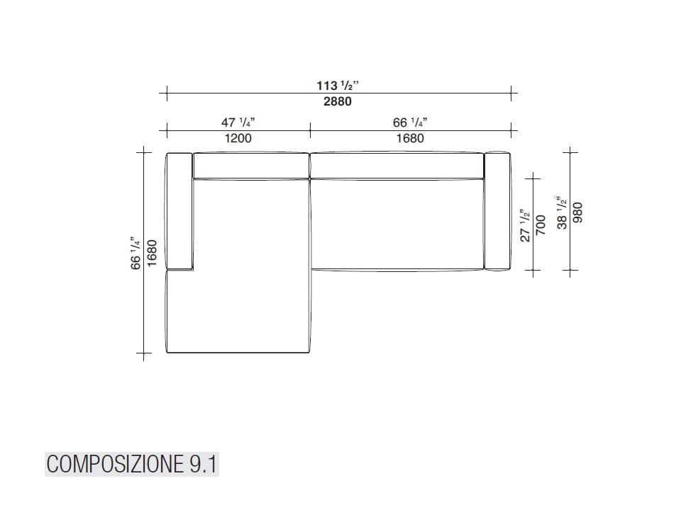 Секционный диван из ткани Lema SNAP ARCH-00147146 - Вид №14