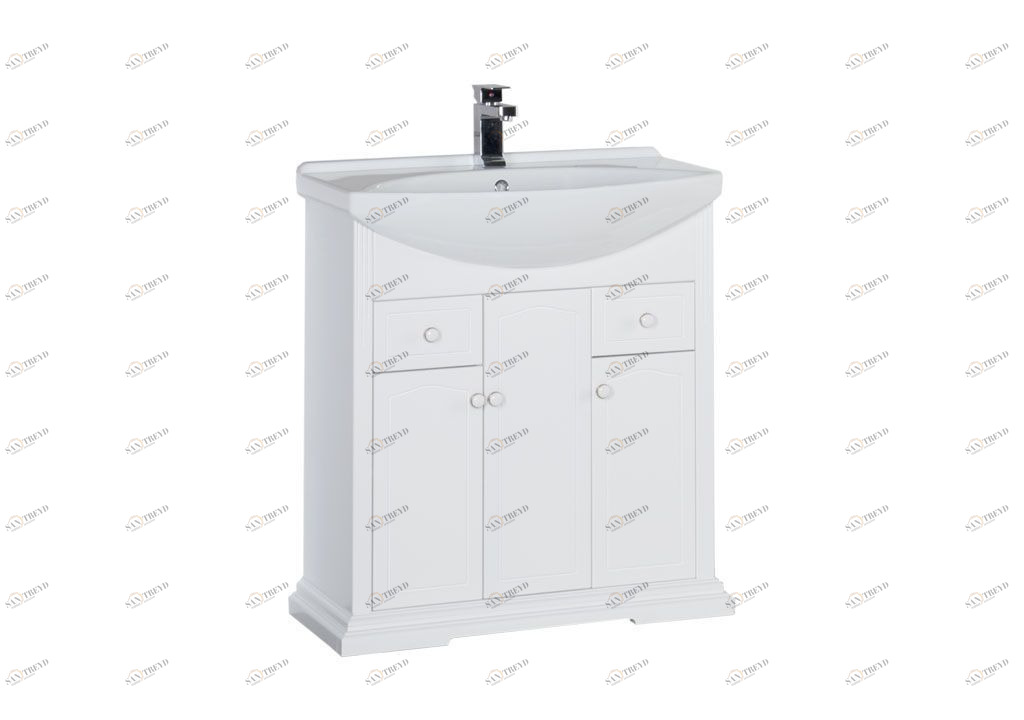 Тумба с раковиной Aquanet Лагуна 75 белый 0017529900175447