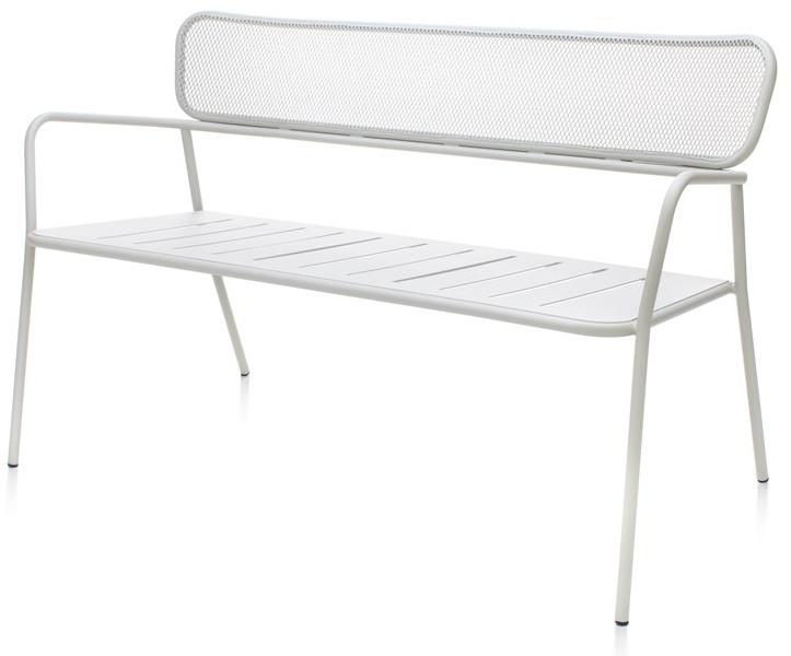 Garda Furniture Садовая скамейка из металла со спинкой Totem Gt02be - Вид №2
