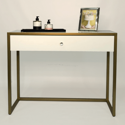 Консоль черная с белой мраморной столешницей FOR MISS  263966 Черный  - Вид №10