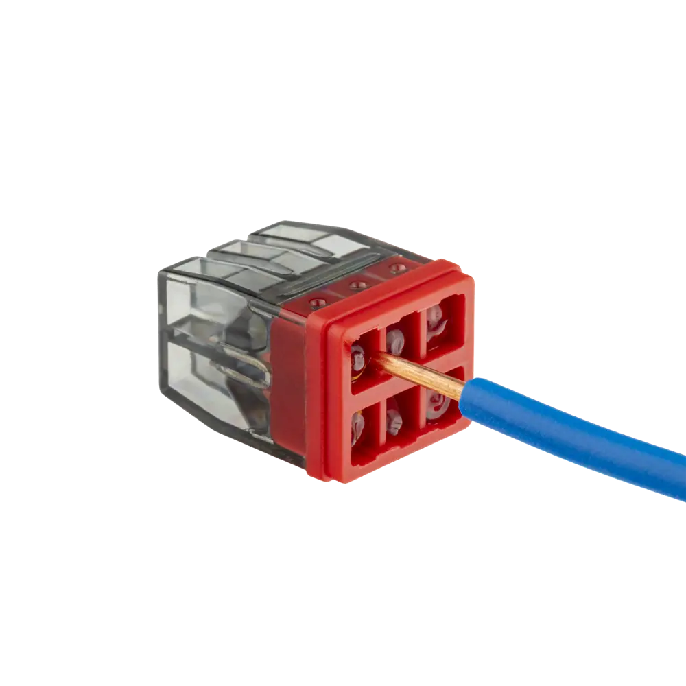 84509782 Клеммы монтажные самозажимные с пастой Duwi СМК 772-206 6-проводные 2,5мм² прозрачные 5шт 26732 4 STLM-1118925  - Вид №7