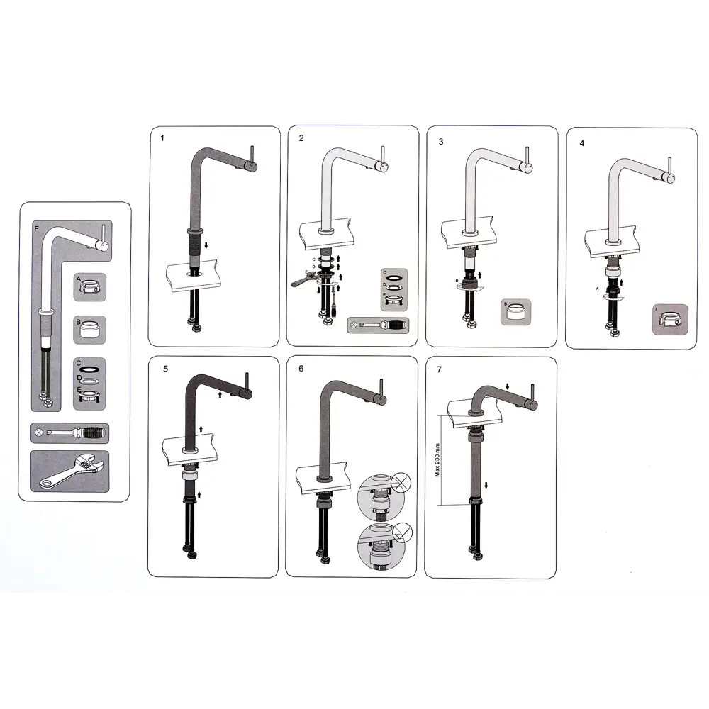 Смеситель для кухни Osgard Hager утапливаемый 37.9 см цвет никель STLM-2117586 - Вид №3