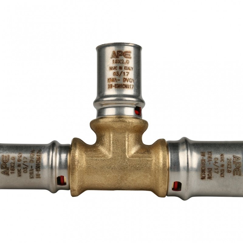 Тройник переходной STOUT 20х16х16 под пресс SFP0005201616 - Вид №2