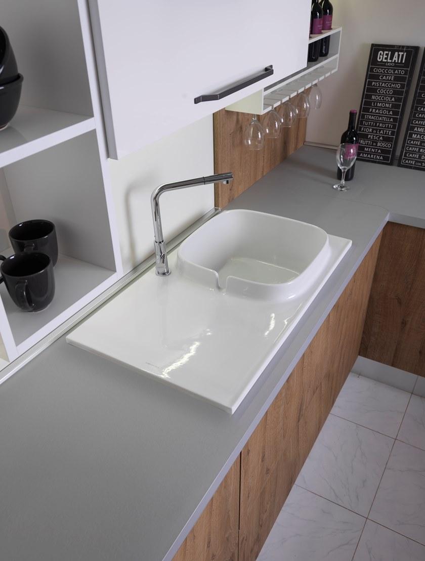 Мойка кухонная овальная Scarabeo Ceramiche Up sun-id-1400307 - Вид №2