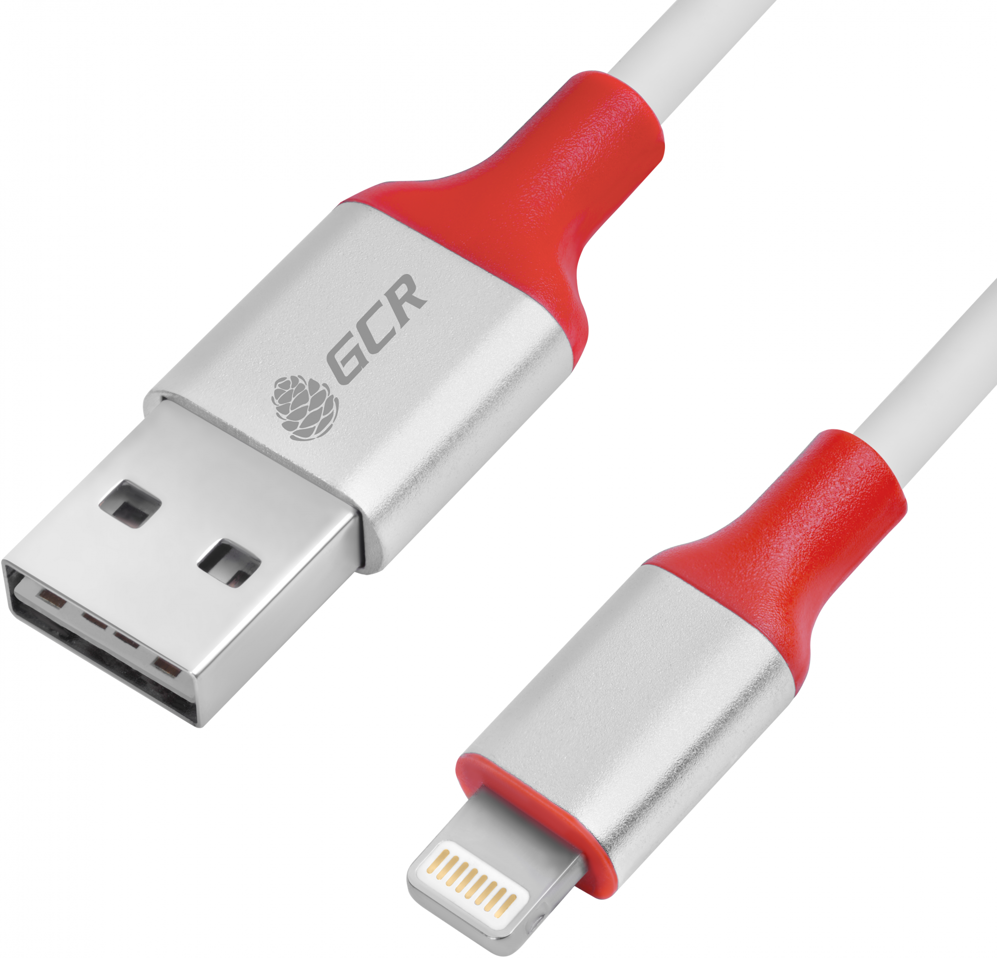 33-050555 кабель 0.5m apple usb 2.0, двухсторонний am/lightning 8pin mfi для iphone 5/6/7/8/x - поддержка всех ios, белый, al корпус серебро, кра Greenconnect Santreyd 