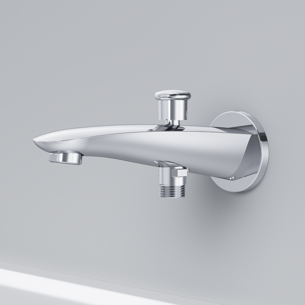 F8070100 излив на ванну 175 мм с переключателем на душ хром шт. AM.PM Like - Вид №1