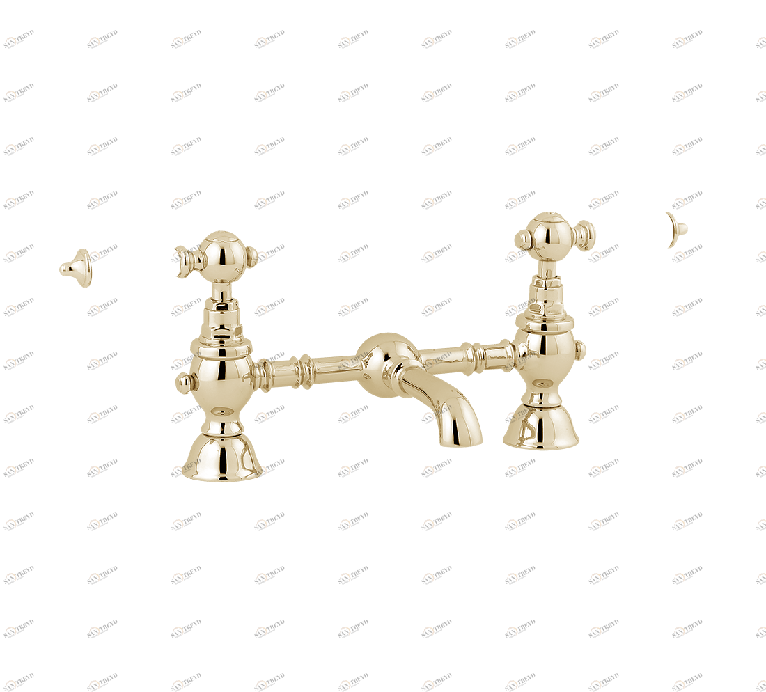 Gentry Home Смеситель для раковины мостик на 2 отверстия 200мм Berkeley Incalux GH100825 