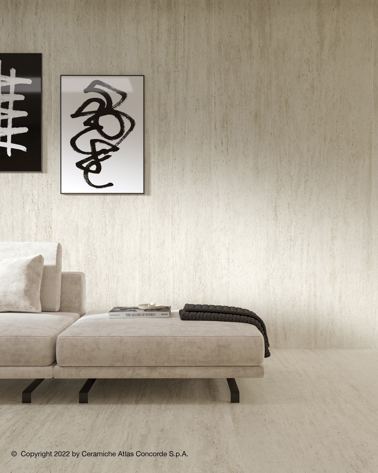 Пол / керамогранит с мраморным эффектом Atlas Concorde Marvel Travertine ARCH-00039068 - Вид №6