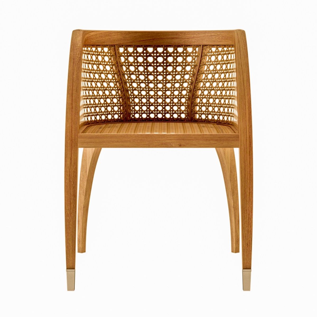 Стул для сада из тикового дерева с подлокотниками ASTELLO Coquelicot ARCH-00085298 - Вид №2