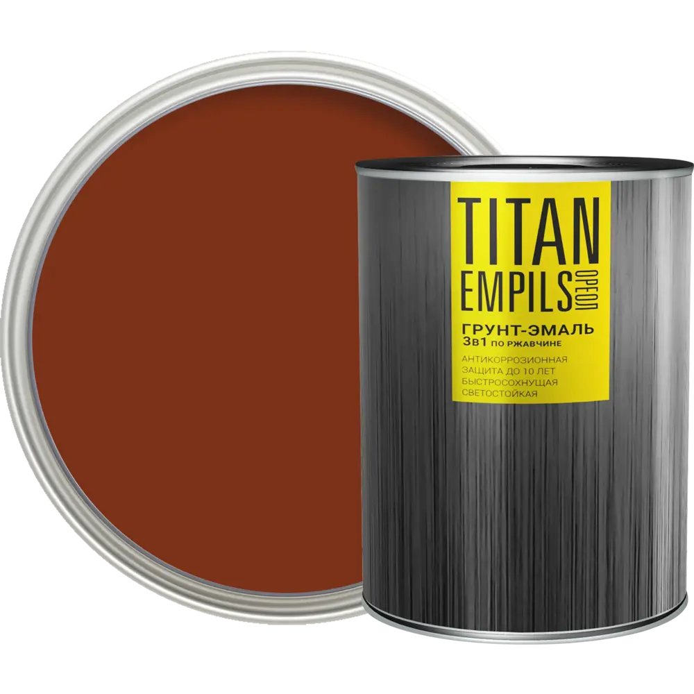 Грунт-эмаль по ржавчине Ореол Titan цвет красно-коричневый 0.9 кг 84439773 STLM-2195886 