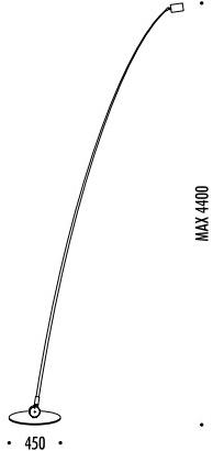 DAVIDE GROPPI Светодиодный торшер из стекловолокна и металла Sampei sun-id-1347089 - Вид №3