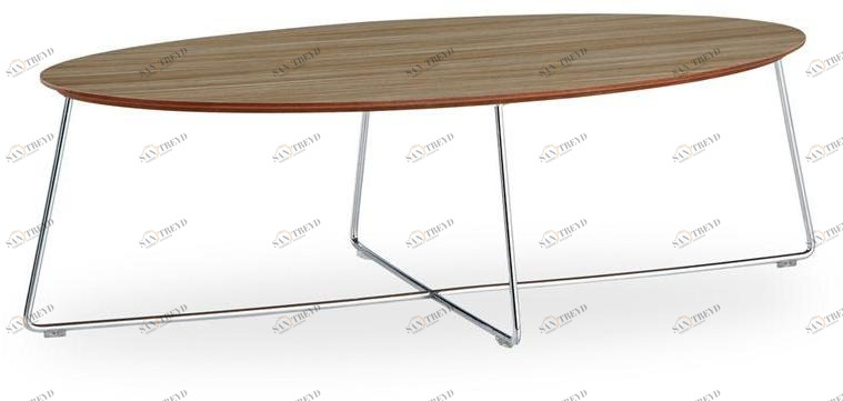 B&T Design Овальный журнальный столик из фанерованной древесины sun-id-1372697